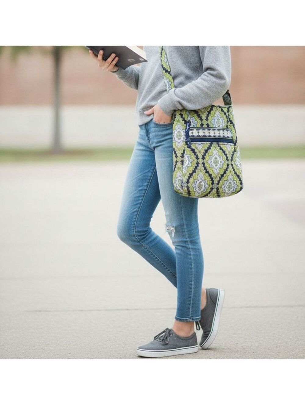 Vera Bradley | Retired Cambridge Hipster Crossbody Bag, Green/Blue/Navy